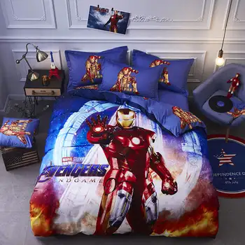 Disney, marvel Avengers posteľná bielizeň twin 3D cumlík nastaviť queen size chlapec dospelých prehoz cez posteľ jediný bavlny, Prikrývka perinu nastaviť 15389