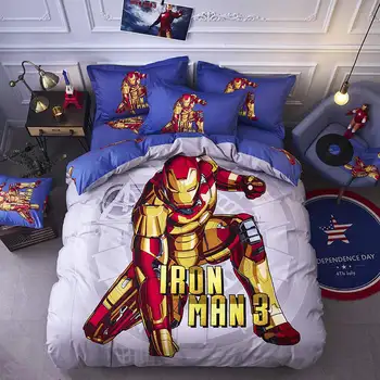 Disney, marvel Avengers posteľná bielizeň twin 3D cumlík nastaviť queen size chlapec dospelých prehoz cez posteľ jediný bavlny, Prikrývka perinu nastaviť
