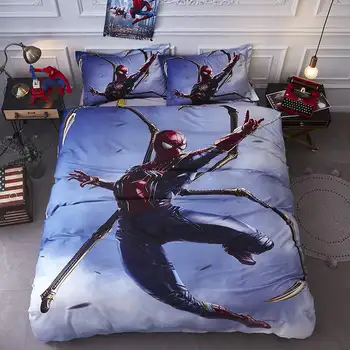 Disney, marvel Avengers posteľná bielizeň twin 3D cumlík nastaviť queen size chlapec dospelých prehoz cez posteľ jediný bavlny, Prikrývka perinu nastaviť