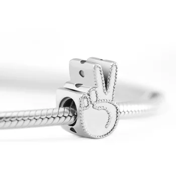 DIY Korálky Charms Striebro 925 Originálny Náramok Mincový Striebro-Šperky Symbolom Mieru Guľôčok PRE šperky Berloque Perles