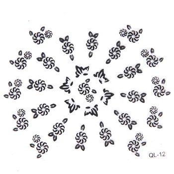 DIY Nechtov Tipy Dekorácie, Nástroje 3D Kvetinový Dizajn 30 listov na Nechty, Nálepky na Prenos Nail Art Obtlačky 27852