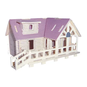 Diy Ručné Drevených Hračiek 3d priestorové Drevené Puzzle, Simulácie, detský Country House Budovy Model Hračky