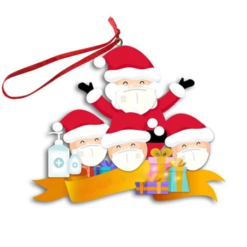 DIY Visí Ozdoby Santa Claus s bočný Kryt Vianočný Stromček Nezávislá Darček Home Party Nový Rok Dekorácia, Ozdoba