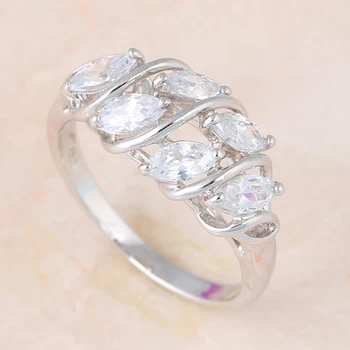 Dizajnéri módne Luxusné Svieti Strieborné Prstene fow ženy módne šperky Večierok,Výročie #9 WR090