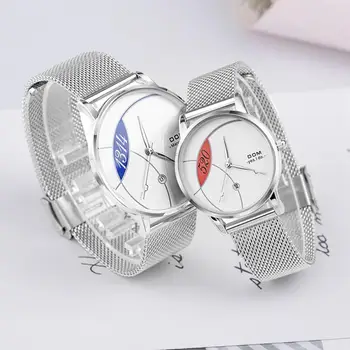 DOM Sledovať Ženy Top Značky Luxusné Quartz hodinky Bežné quartz-sledovať kožené Oka popruh ultra tenké hodiny Relog G-1305/1304