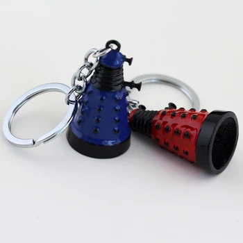 Dongsheng Lekár DW Dalek Keychain Punk Cudzie Robot Darebák Modrá Červená Keyrings Žien a mužov, Šperky, prívesok na chaveiro-50 11477