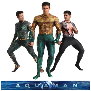 Dospelé Deti Film Aquaman Cosplay Kostým Zentai Arthur Kari Orin Superhrdina Kombinézu Vyhovovali Halloween Party Kombinézach