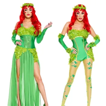 Dospelých Halloween Kostýmy Anime Cosplay Zelený Les Elf Šaty Oblečenie Cosplay Efektné Dámske Sexy Kostým Strom Demon Disfraz