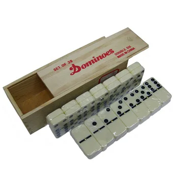 Drevený box vysokej kvality domino 28 KS stolové hry hračky pre deti a dospelých, vzdelávanie a vzdelávanie doskové hry, kartové Hry