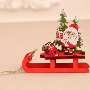 Drevo Vianočný Darček Jeleň Košíka Darček, Vianočné Dekorácie Krásne Roztomilé DIY Vianočný Stromček Zaujímavé Manuál Výrobku 16190