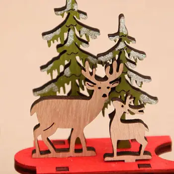 Drevo Vianočný Darček Jeleň Košíka Darček, Vianočné Dekorácie Krásne Roztomilé DIY Vianočný Stromček Zaujímavé Manuál Výrobku
