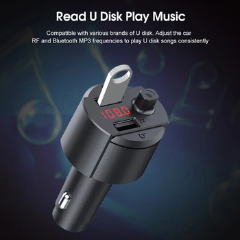 Dual USB Auto Bluetooth 5.0 MP3 Prehrávač Multifunkčné Auto Handsfree Prijímač Prehrávač Auta LHB99