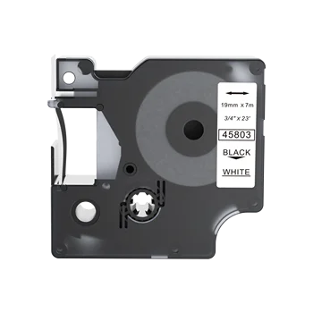 DYMO D1 45803 19 mm označenie páska čierna na bielej 45803 kompatibilný pre DYMO label stroj tlačiarne