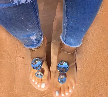 Dámske Papuče Ženy Sandále Pláži Letné Topánky 2021 Dámske Pošmyknúť na Bling Gold Ploché Listy Outdoorové Topánky Žena Bežné Sandále