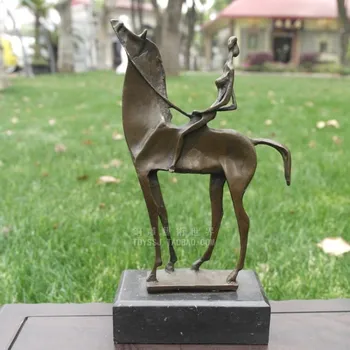 Dámy jazdecké súsošie remesiel bronz kôň abstraktný ornament domov socha medi umenie Ornament domáce dekorácie zbierky