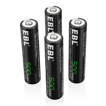 EBL 4pcs 1.2 V 500mAh AAA Ni-Cd Nabíjateľné Batérie s Vysokou Kapacitou Nabíjateľná Batéria Pre Baterku Pochodeň svetlomet Batérie