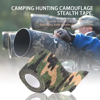 Elastické Kamufláž Nepremokavé Vonkajšie Hunt Camping Stealth Camo Zabaliť Pásku Military Airsoft Paintball Úsek Obväz