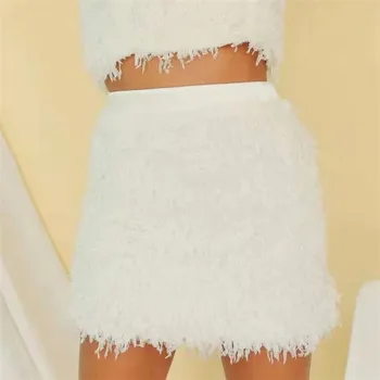 Elegantné biele strapec krátke sukne Ženy vysokej wiast lete ženské sukne A-line streetwear dámy mini sukne 8910