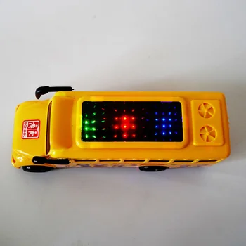 Elektrické Svetlo Polícia Školský Autobus Toy Model Deň Detí Darčeky Raného Vzdelávania Hračka Miestnosti Dekorácie