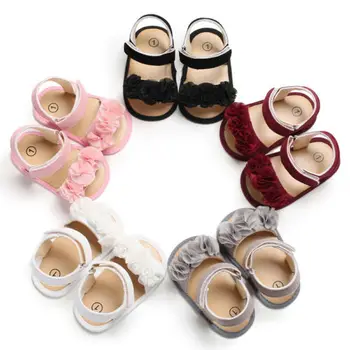 Emmababy Baby Girl Letné Sandále Nové Deti Pevné Topánky Móda Krásny Kvet Dekoratívne Topánky