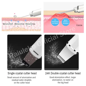 EMS Pulz Ultrazvukové odstránenie šupiniek Kože Tváre Práčky Tváre Čistiaci Peeling Vibrácií Blackhead Odstránenie Exfoliačný Pórov Cleaner