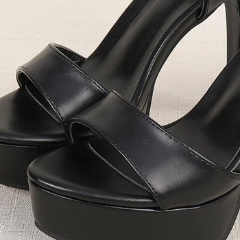 Erotické Vysoké Podpätky, Ženy, Dámy Sandále Strany Topánky Na Platforme Black Marhuľový Highheels Topánky Dámske Sandále Lete Kožené Topánky