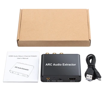 ESYNiC HDMI Audio Extractor 192KHz DAC Prevodník Digitálny HDMI Audio SPDIF Koaxiálny L/R RCA, 3.5 mm Jack ARC Audio Adaptér Pre TV