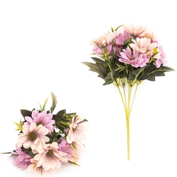 Európsky Štýl Mini Daisy Imitácia Kvet Olejomaľba Chryzantéma Hodváb Kvetinové Svadobné Domova Umelé Kvety