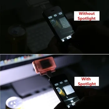 Falcon Eyes 2W Mini Selfie LED Vyplniť Svetla pre Mobilný Telefón 48pcs LED čipy 3 Power Control s USB Nabíjací Kábel MDV-4806 CD50 43906