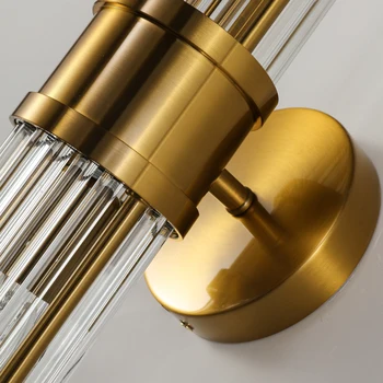 FKL Moderné Kryštálu, Zlata, Nástenné Svetlá Americký jednoduché crystal nástenné svietidlo kúpeľňa kúpeľňa zrkadlo svetlometu toaletný stolík lampa