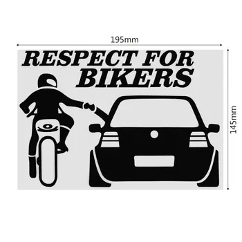 FORAUTO rešpekt pre cyklistov Zábavné Auto Samolepky a Nálepky, Auto Nálepky, Auto Styling Auto Dekorácie 9.5*15.5 CM 5278