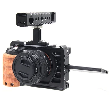 Fotoaparát Klietky s Drevenými Hliníkovej Zliatiny DSLR Fotoaparát Ochranné Klietky Auta pre Sony A7C