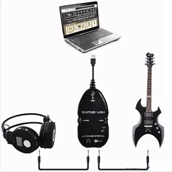 Gitara Kábel Audio Link Rozhranie USB Adaptér Pre MAC/PC Nahrávanie Hudby Príslušenstvo Pre Guitarra Hráčov Darček