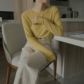 Graphic tee košele pre ženy 2020 ženy módne oblečenie žena tshirts Nové jesenné a zimné svetre základným náterom Základné pletenie