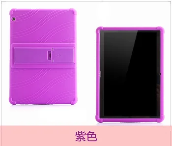 Gumené puzdro Pre Huawei MediaPad T3 10 AGS-W09 AGS-L09 AGS-L03 Tablet Zahusťovanie Shockproof Silikónový Stojan Funda Kryt +Fólia +Pero