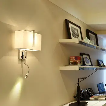 HAIXIANG LED Stenu, Nočné Svetlo, obývačková Stena Sconce Koridoru Svetiel Spínač s Reflektorov, Lampa na Čítanie 63240