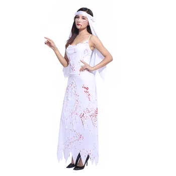 Halloween kostýmy pre dospelých žien ghost nevesta krvavý horor role-playing ghost oblečenie oblečenie kostým party výkon oblečenie 3053