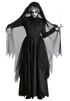 Halloween Upír Čarodejnice Šaty Cosplay Kostýmy Strašidelné Ženy Fáze Výkonu Nosiť Kostým Pre Dospelých Ghost Maškarný Plášť S 73055