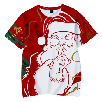 Happy Christmas Nové 3D Tlač Deti T-shirt Módne Letné Krátke Rukáv tričko Hot Predaj hig kvality Bežné 3D Tlač Deti Tees