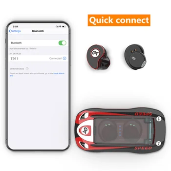 HiFi Fantastický Bluetooth Športové Slúchadlá s Nabíjanie Prípade Bezdrôtové slúchadlá tws headset 6D stereo konektor pre slúchadlá mini slúchadlá