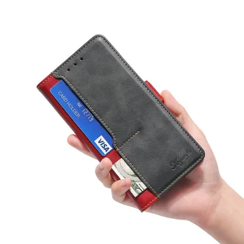 Hit Farba Flip Magnet Kryt Pre Xiao Redmi Poznámka 8 Pro 8T Note8 Note8T 64/128 GB Retro Kožené Peňaženky Knihy Telefón Prípade