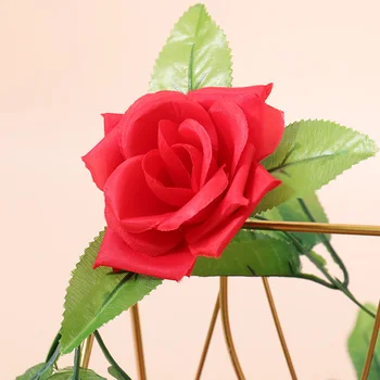 Hodváb Ruže ratan Ivy Viniča s Zelené Listy Pre Domáce Svadobné Dekorácie Falošný list diy Visí Garland kvet Umelé Kvety 46442