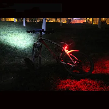 Horský bicykel svetlo nabíjania cez USB osvetlenie bicykel zadné svetlo 350 lumenov svetla vodotesný rám baterka vstavanej batérie.