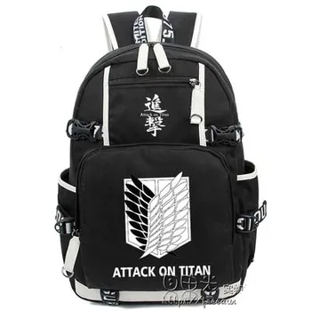 Horúce Anime Útok na Titan Batoh Cosplay Módne iyuu č Tsubasa Plátené tašky Svetelný Aktovka Cestovné Tašky