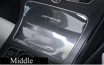 Hot 3 kusy Interiérové Doplnky pre Mercedes-Benz, C-Trieda GLC úrovni console panel obrazovky ochranu skla, ocele film kryt 11686