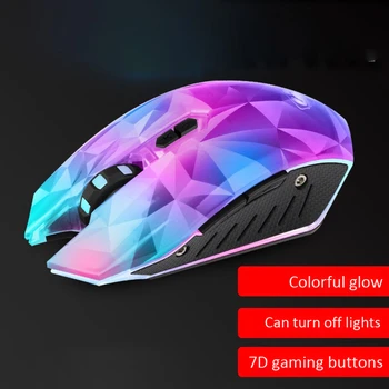 HOT-MIXIE Káblové pripojenie Hernej Myši LED Svetlo Diamond Verzia USB Počítačová Myš Hráč Myší