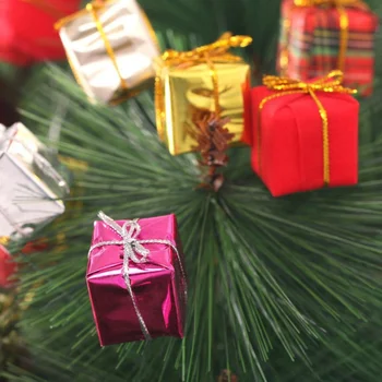 Hot Predaj 12PCS Mini Darčekovej krabičke, Vianočný Stromček, Dekorácie, Ozdoby Nové-Rok Dekorácie, Závesné Ozdoby