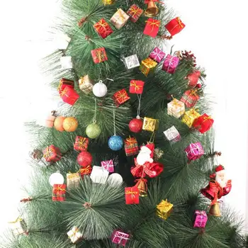 Hot Predaj 12PCS Mini Darčekovej krabičke, Vianočný Stromček, Dekorácie, Ozdoby Nové-Rok Dekorácie, Závesné Ozdoby