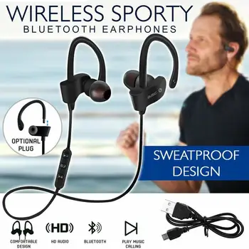 Hot Predaj Športové In-Ear Bezdrôtové Bluetooth Slúchadlá Basy pre Samsung 6 Slúchadlá Slúchadlá Pre IPhone Telefónu Mikrofón Slúchadlá Stere 38726