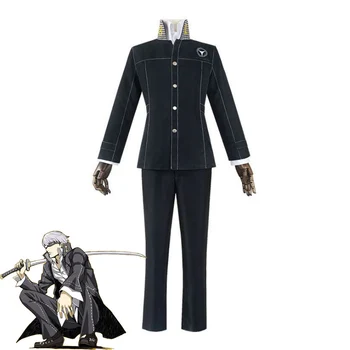 Hra Shin Megami Tensei Persona 4 Yasogami Yu Narukami Cosplay Kostým Mužov Školskú Uniformu Halloween Party Kostým Top+Kabát+Nohavice